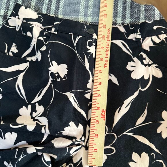 Basler Floral Straight Leg pants Womens Size 38 Elegant Casual Wear Black Pink - Picture 7 of 9